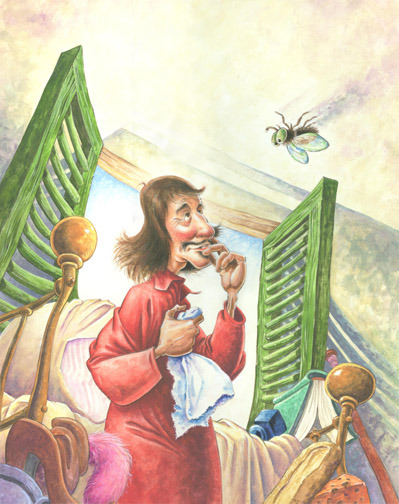 Descartes observando una mosca en el techo